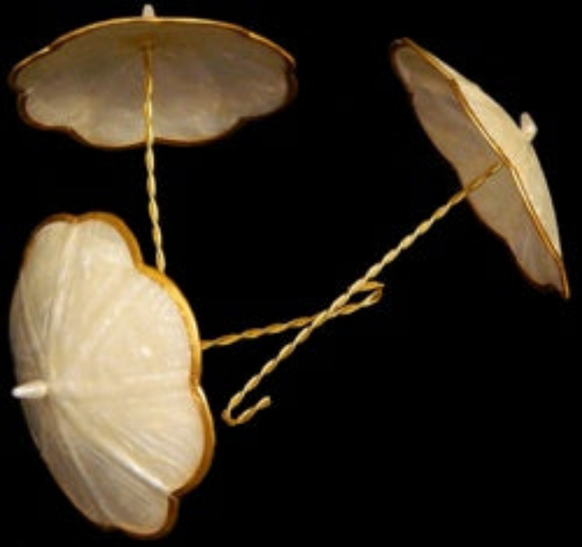 Capiz hand crafted 3" Umbrella  Sold Each  22726