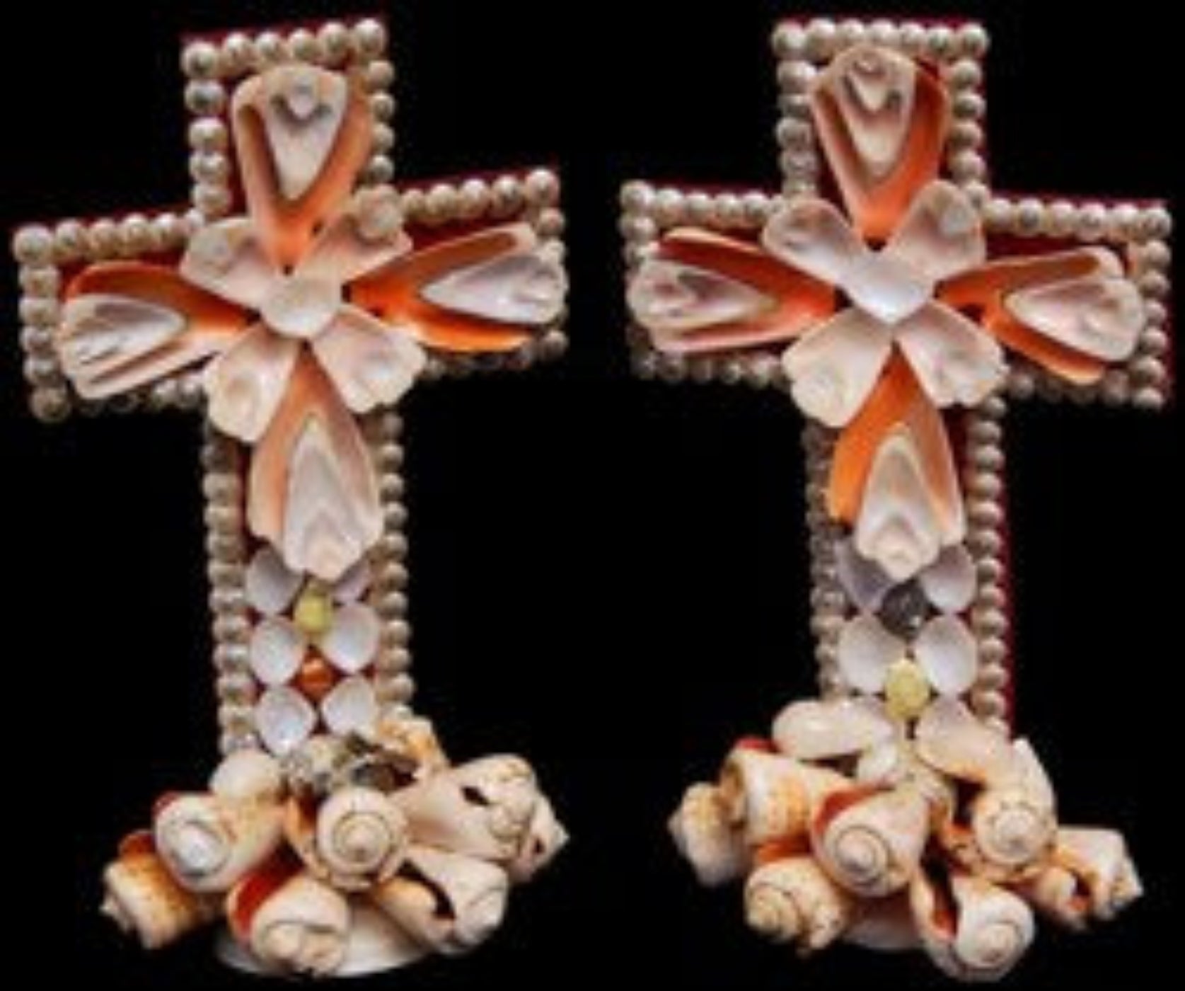 Hand Crafted Shell Cross measuring 10" Sold Each    51226