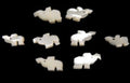 Troca Shells Hand Carved into Elephants with a Drilled Hole measuring 1/2 to 3/4" Sold Each  60926