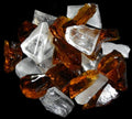 Golden Amber Ice & Frosted Sea Glass Mix measuring 1/2 to 3" Sold by the 1/4 pound  61126