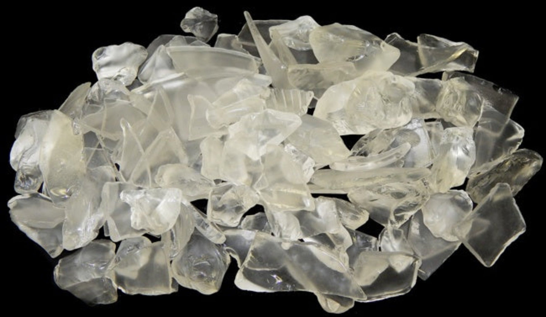 Clear & Frosted Sea Glass Mix measuring 1/4 to 2 1/2"  Sold by the 1/4 pound   61126