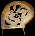 Golden Dragon(3) Carved From Mother of Pearl measuring 6 to 8"  Sold Each    60426