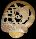 Marlin Fish Carved From Gold MOP measuring 6 to 8" Sold Each   60426