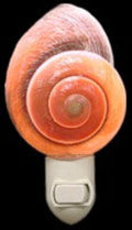 Muffin Snail Shell Hand Crafted Nitelite measuring 3" Sold Each  61326