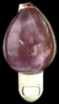 Purple Top Cowrie Shell Hand Crafted Nitelite measuring 3" Sold Each  61326