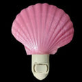Pink Dyed Scallop Shell Hand Crafted Nitelite  measuring 5" Sold Each  61326