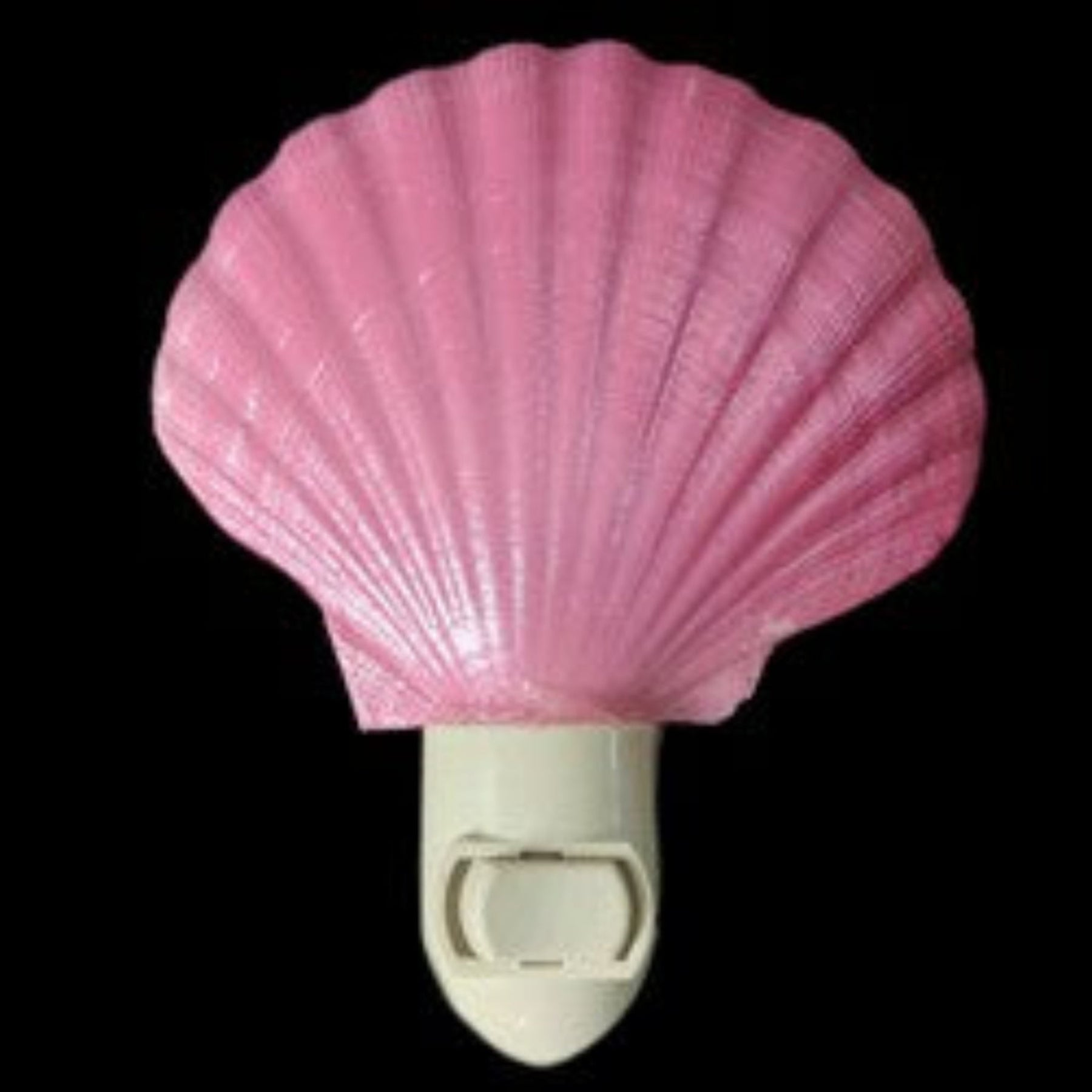 Pink Dyed Scallop Shell Hand Crafted Nitelite  measuring 5" Sold Each  61326