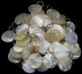 White Mother of Pearl Round Cuts with Drilled Hole & Ring measuring 1/2"  Sold Each  60826