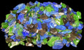 Dark Mix Sea Glass measuring 1/4 to 2.5"  Sold y the 1/4 LBS   50826