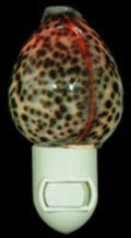 Tiger Cowrie Hand Crafted Shell Nitelite measuring 4" Sold Each  61326