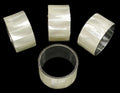 Troca Napkin Rings with Natural Mother of pearl Shell hand Inlaid measuring 1 3/4" Sold Each   60626