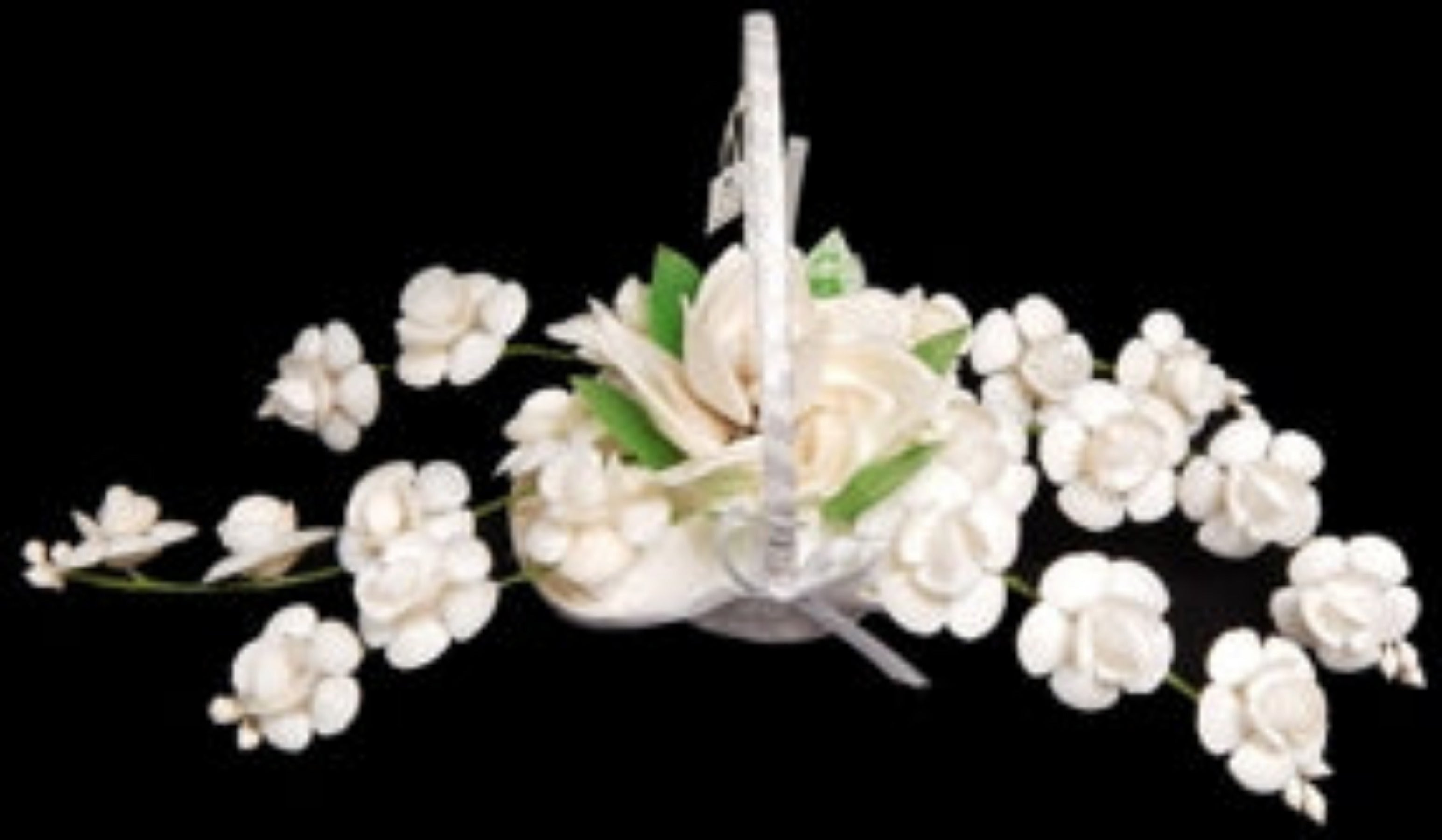 Shell White Flowers Arrangementt 15" SOLD OUT 61226