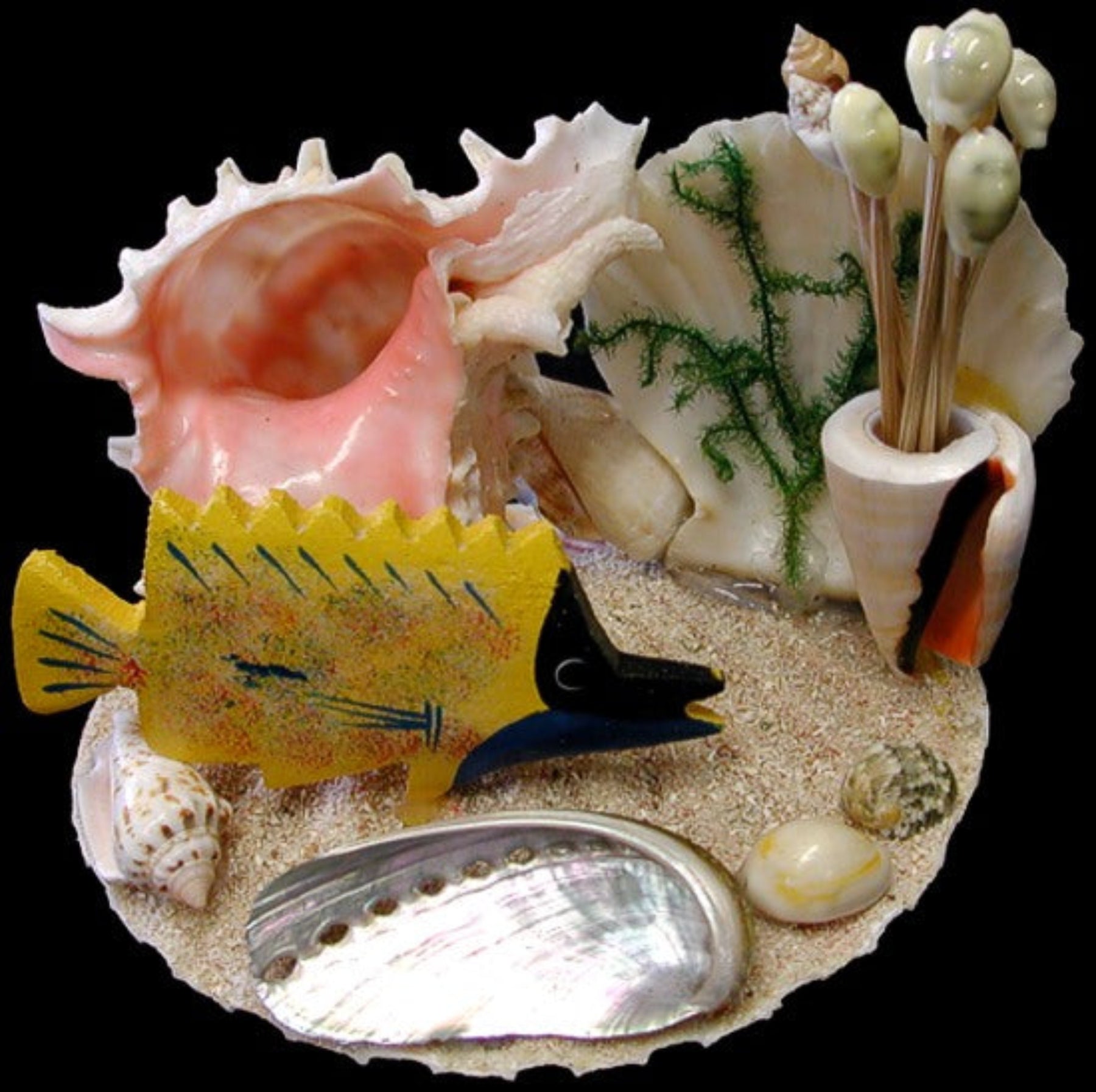 Assorted Angel Fish Decorator With Toothpicks -5" Sold Each