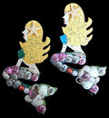 Shell Mermaid Decor Magnet measuring 3"  Sold Each      41226