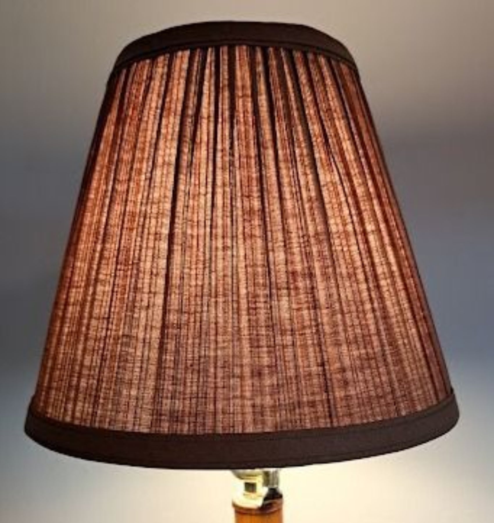 Lampshade 5x10x8" Brown Mushroom Pleat Sold Each