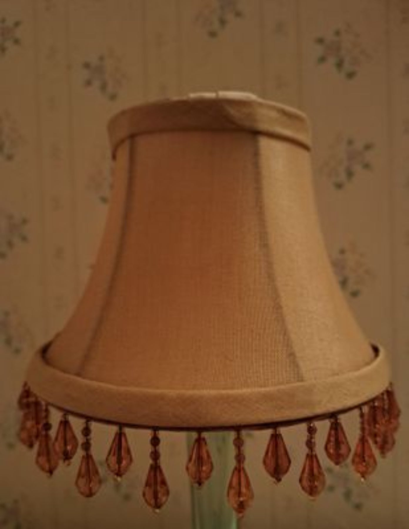Lampshade 3x6x4" Clipon Tan Fabric   80326