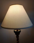 Lampshade 7x18x12" Lite Cream Mushroom Pleat     80426
