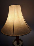 Lampshade 6x15x11" Tan Naugahyde Bell shaped    80426