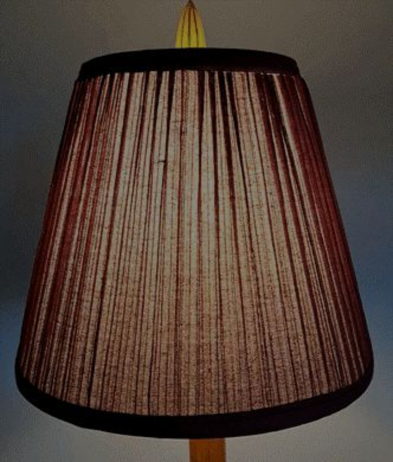 Lampshade 6x11x9" Dark Mauve Mushroom Pleat    80426