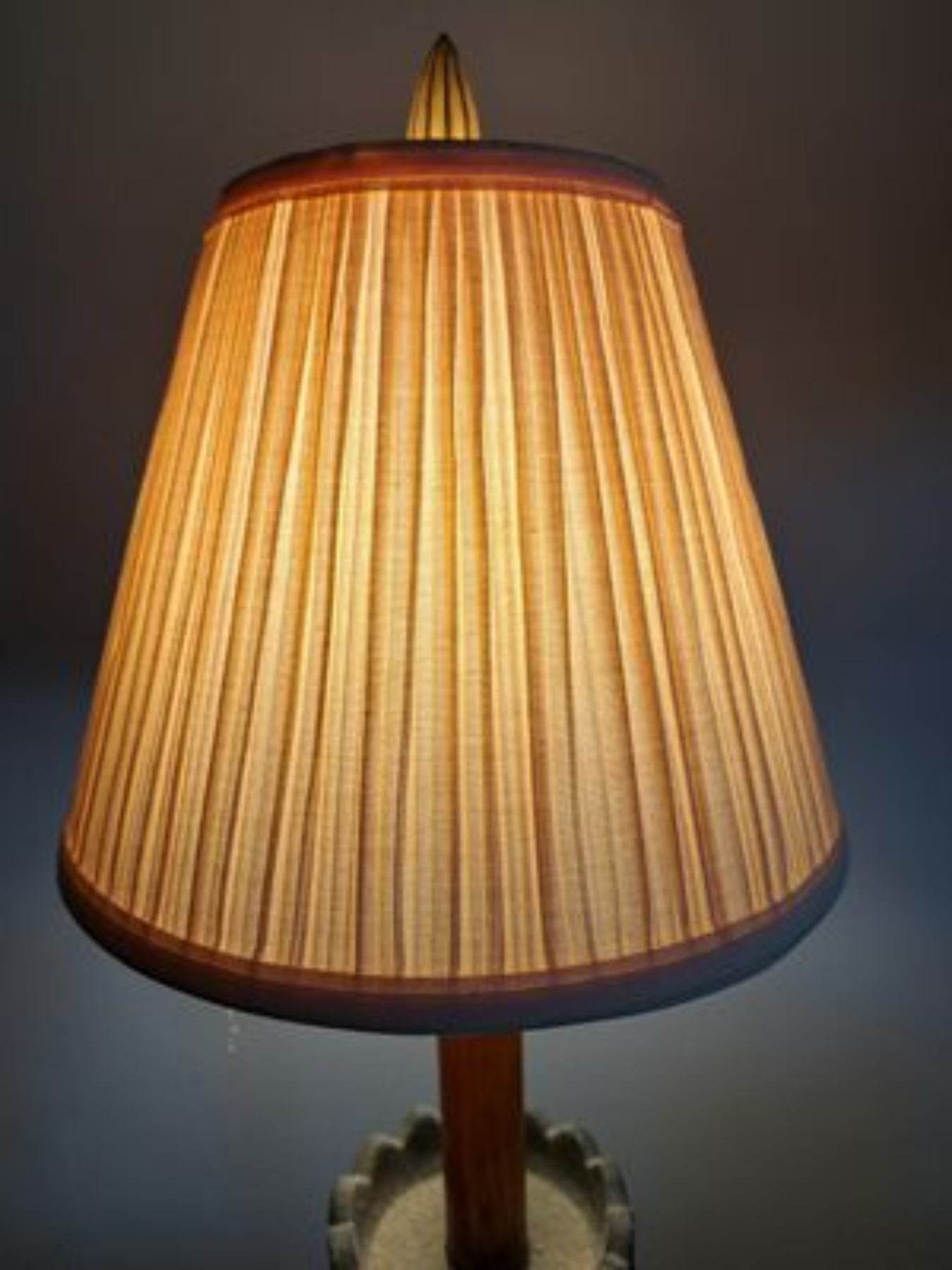 Lampshade 7x13x10" Peach Mushroom Pleat    80526