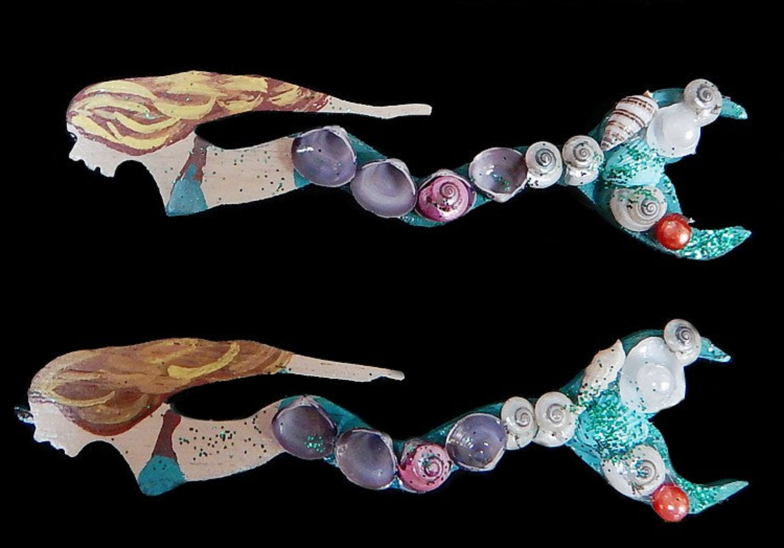 Shell Mermaid Magnet measuring 5"  Sold Each        41226